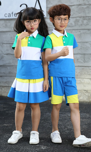学生校服套装时尚幼儿园园服定制AM17TZ043
