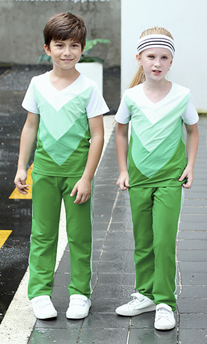 艾咪天使 夏款运动套装  纯色拼接中小学校服套装 厂家定制