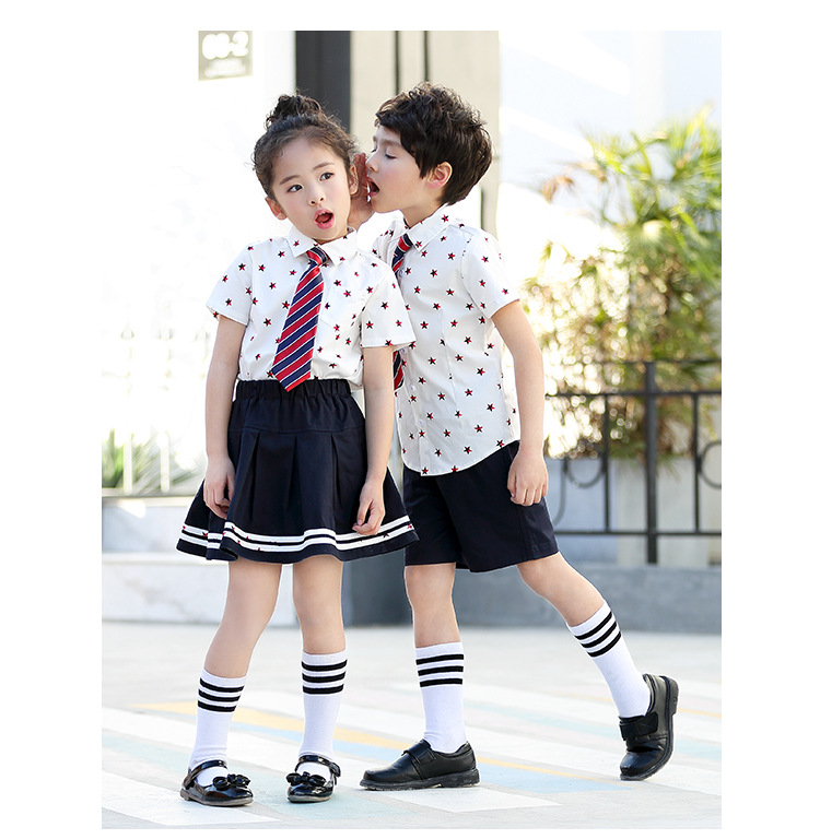 艾咪天使 中小学校服夏装幼儿园校服看样来图样衣定制