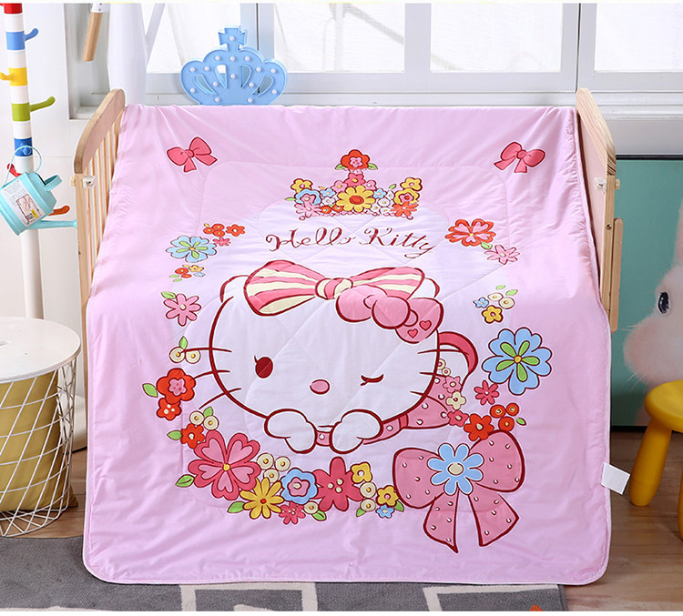 可水洗HelloKitty猫 恐龙小象夏凉被 中小学床上用品