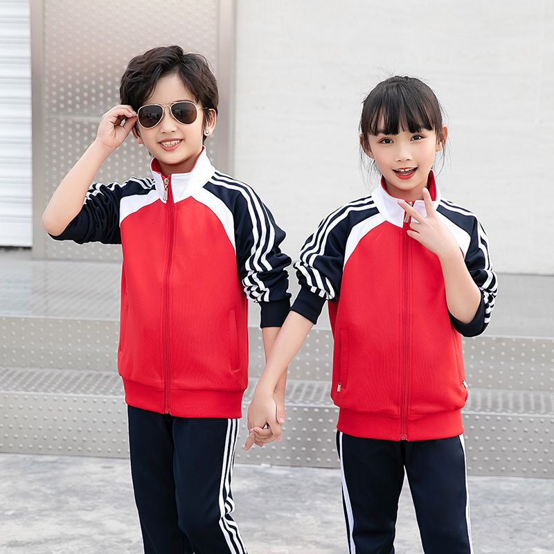 新款运动套装中小学生校服南韩丝班服园服定制