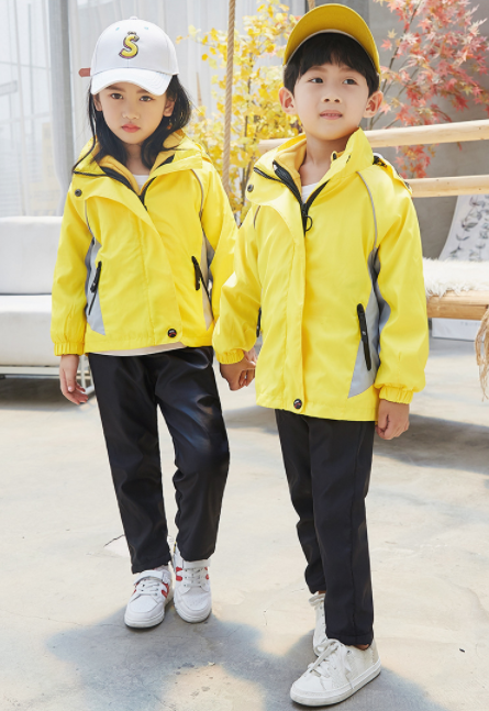 秋冬季儿童冲锋衣套装幼儿园园服三件套